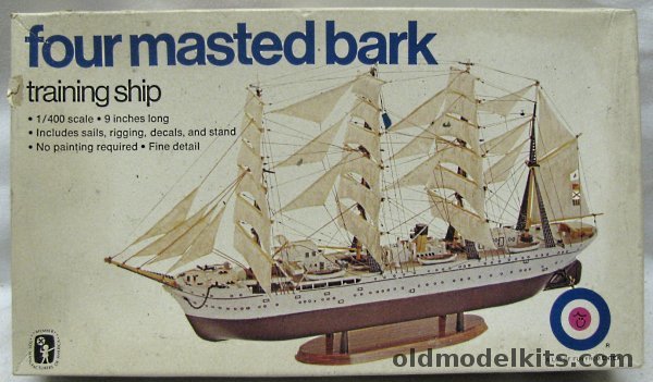 Entex 1/400 Nippon Maru Four Masted Bark Training Ship, 8475-225 plastic model kit